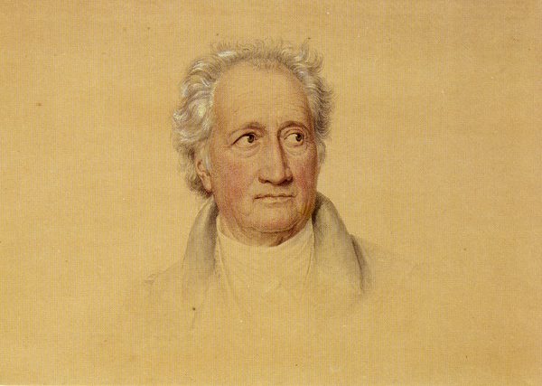 Stieler Kunstkarte Bildnis Johann Wolfgang von Goethe