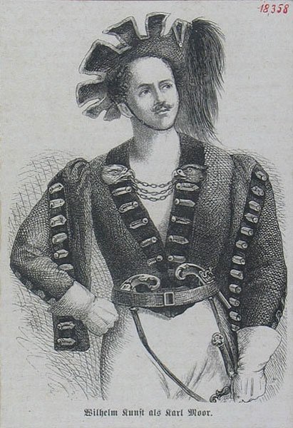 Wilhelm Kunst als Karl Moor.