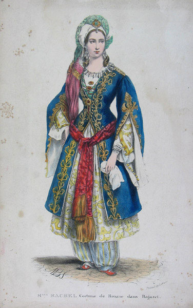 Mlle Rachel Costume de Roxane dans Bajazet.