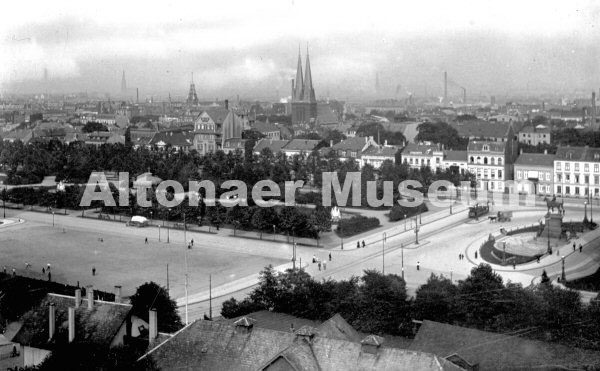 Panorama von Altona, Blick auf die Altstadt