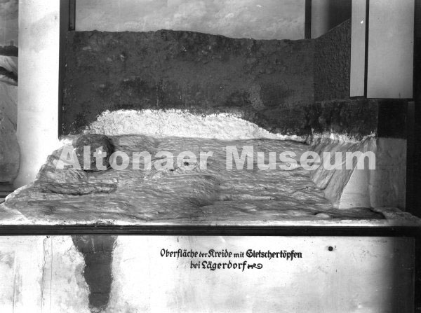 Oberfläche der Kreide mit Gletschertöpfen bei Lägerdorf