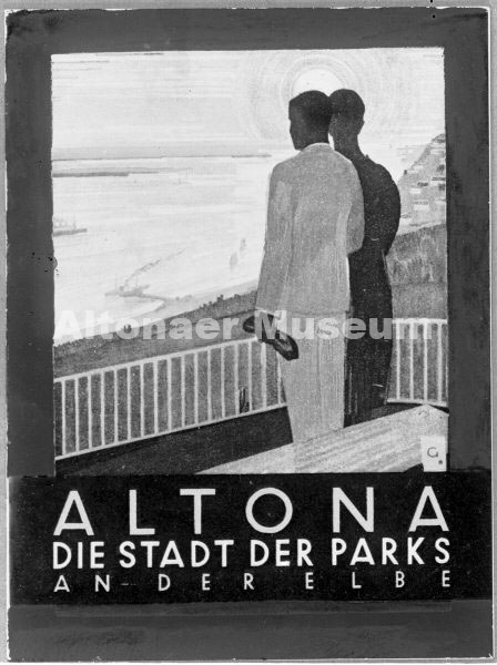 Werbeplakat Altona. Die Stadt der Parks an der Elbe