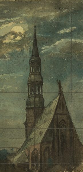 Die Katharinenkirche bei Nacht