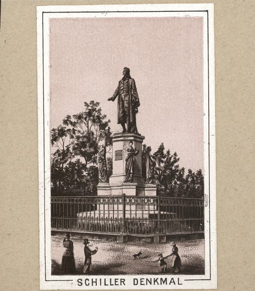 Das Schiller-Denkmal am Ferdinandstor