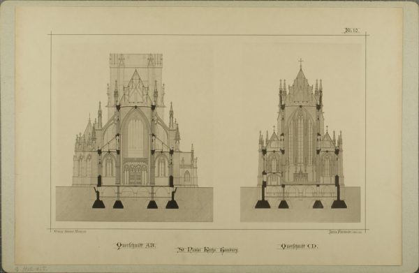 Querschnitt der "St. Nikolaikirche. Hamburg"