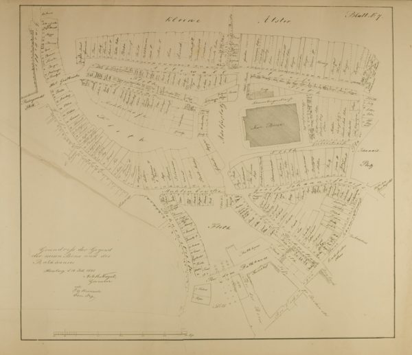 "Grundriss der Gegend der Neuen Börse und des Rathauses"