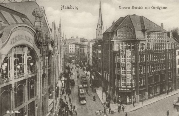 "Hamburg Großer Burstah mit Gertighaus"