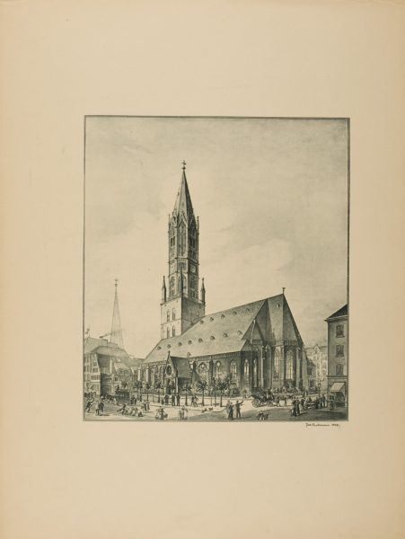 Die St. Jakobikirche in Hamburg um 1900