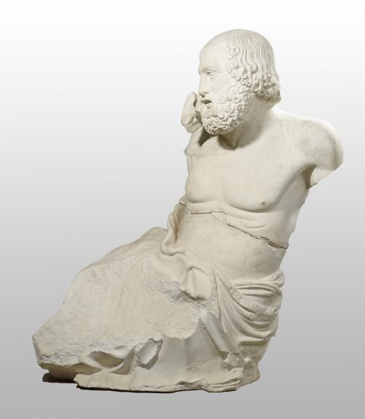 Figur N (Greis) aus dem Ostgiebel des Zeustempels in Olympia