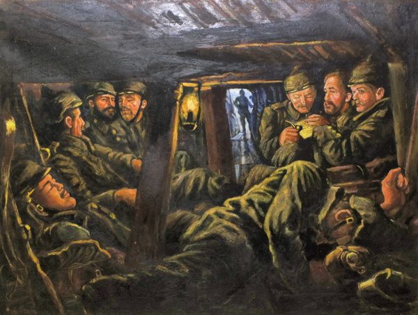 Soldaten des I.R.362 (Flensburg) 1914 bei Dixmuyden