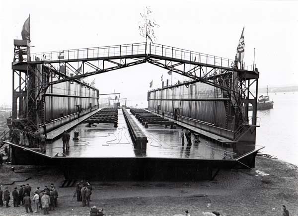 "Gutehoffnungshütte"1954, Schwimmdock