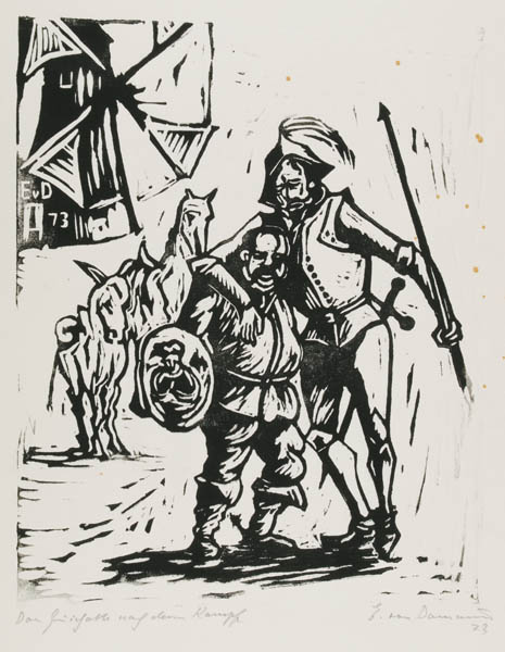 Don Quichotte nach dem Kampf