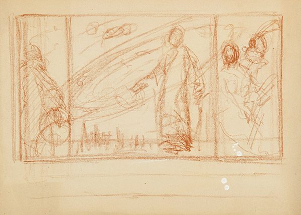 Triptychon mit Personen