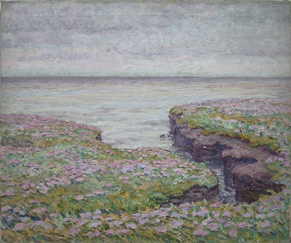 Blühende Halligkante