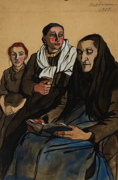 Drei Frauen in der Kirche