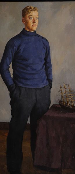 o.T. (Junger Fischer mit Modell)