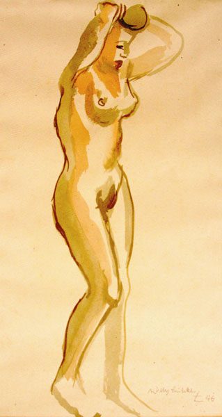 Stehender weiblicher Akt