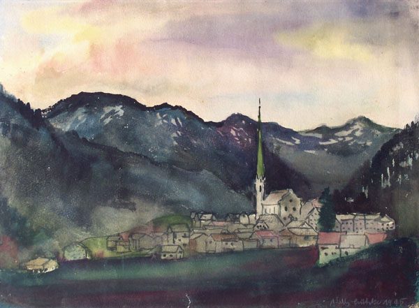Gebirgsdorf mit Kirche
