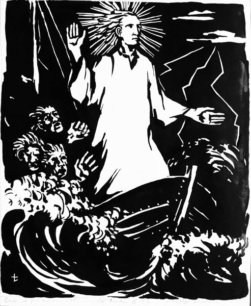 Jesus bedroht den Wind und die See - Matthäus 8.26