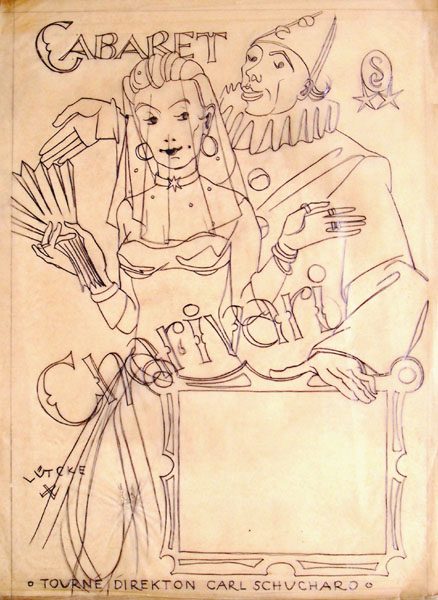 Cabaret Charivari - Plakatentwurf