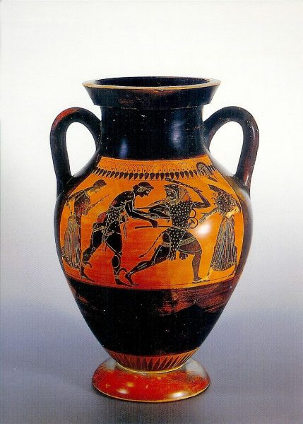 Schwarzfigurige Amphora aus Athen