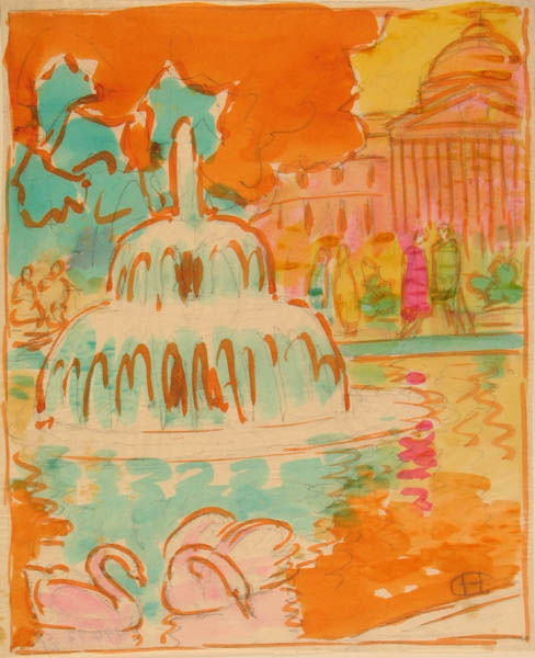 Große Springfontaine im Wiesbadener Kurpark (?)