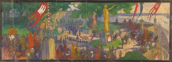 Entwurf für ein Wandbild (für das Hamburger Rathaus?)